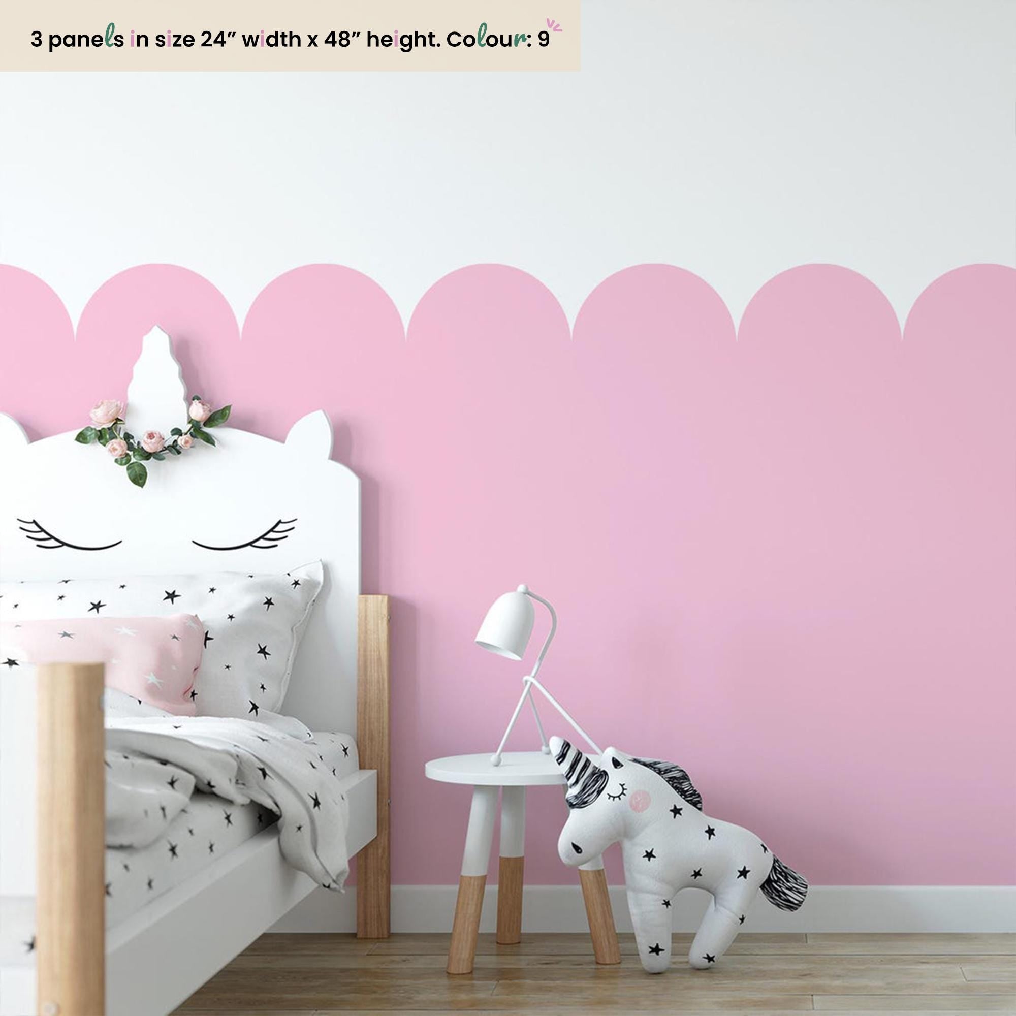 Scallop Nursery Wall Border Decal: Peel and Stick Ocean Theme - Clickwalls
