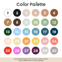 African Safari Silhouette Wall Decal colour chart
