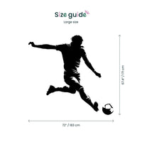 Football Player Wall Decal large size guide