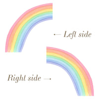 Watercolour Half Rainbow Wall Decal left and right versions