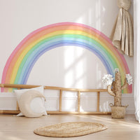 Watercolour Rainbow Wall Decal in a children's room