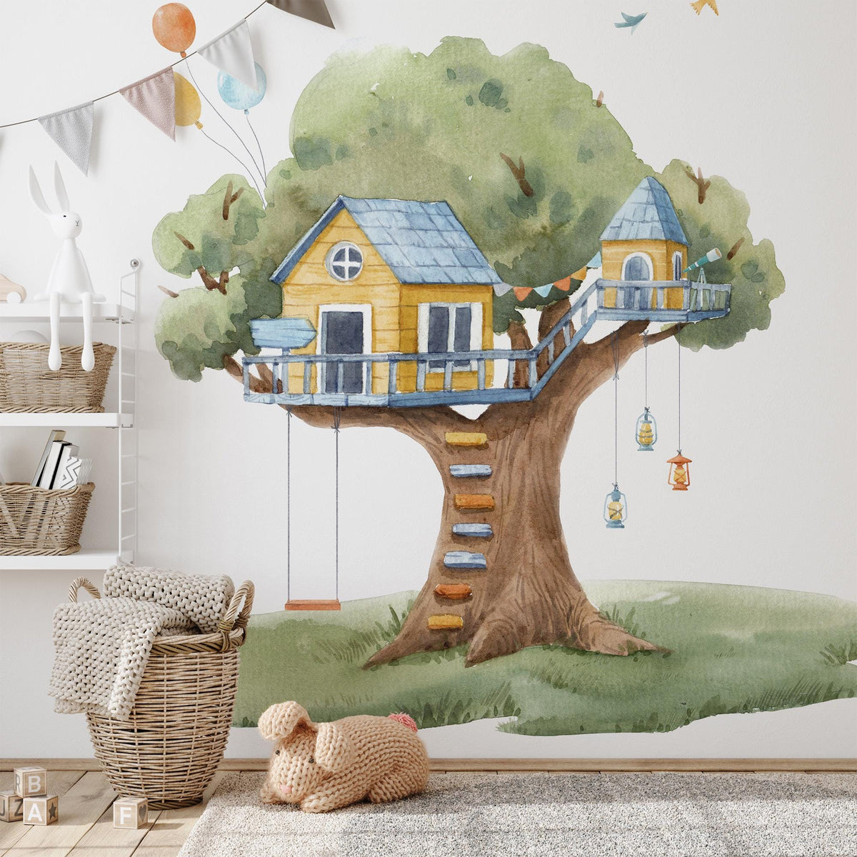 Treehouse Wall Decal in a nursery