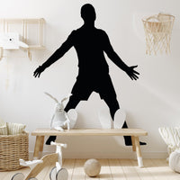 Football Celebration Wall Decal in a playroom