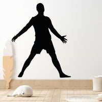 Football Celebration Wall Decal in a playroom