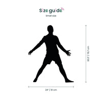 Football Celebration Wall Decal small size guide