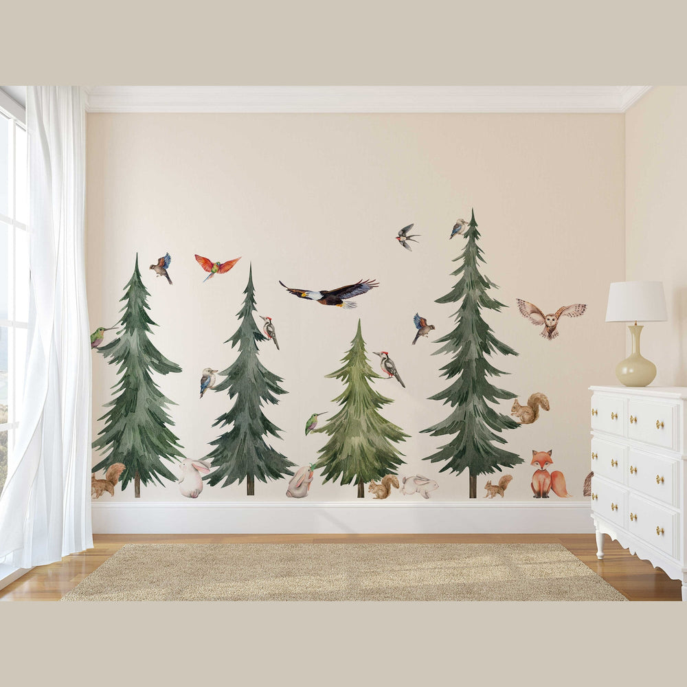 Large Forest Tree Wall Decal - Watercolour Wall Sticker
