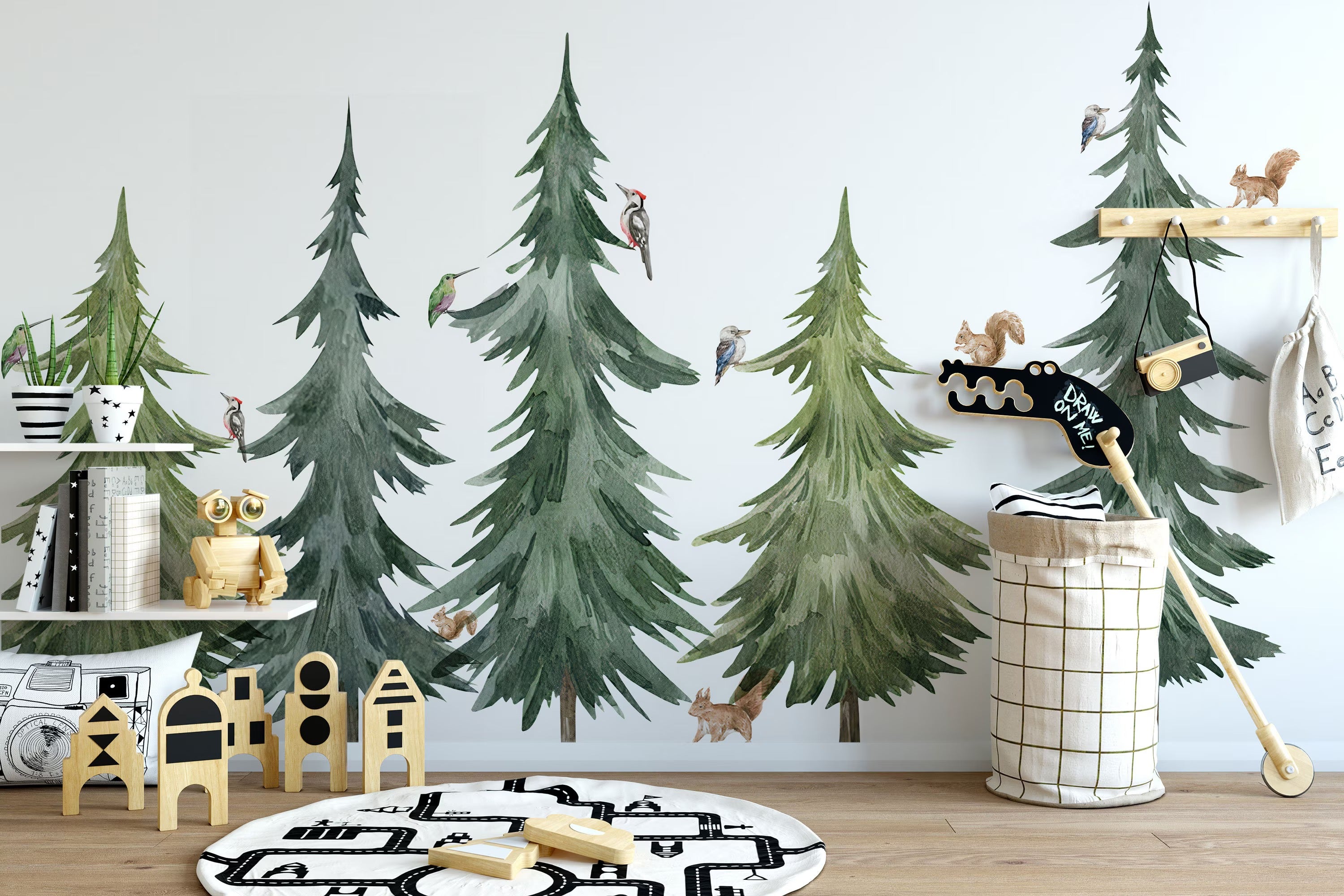 Forest Tree Wall Decal – Woodland Animals and Trees for Kids’ Rooms & Nurseries - Clickwalls
