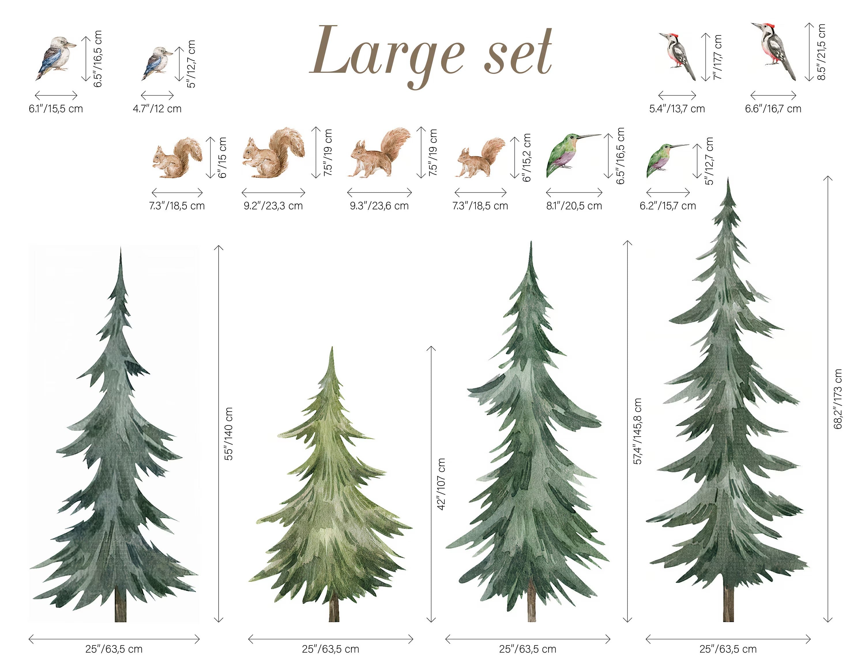 Forest Tree Wall Decal – Woodland Animals and Trees for Kids’ Rooms & Nurseries - Clickwalls